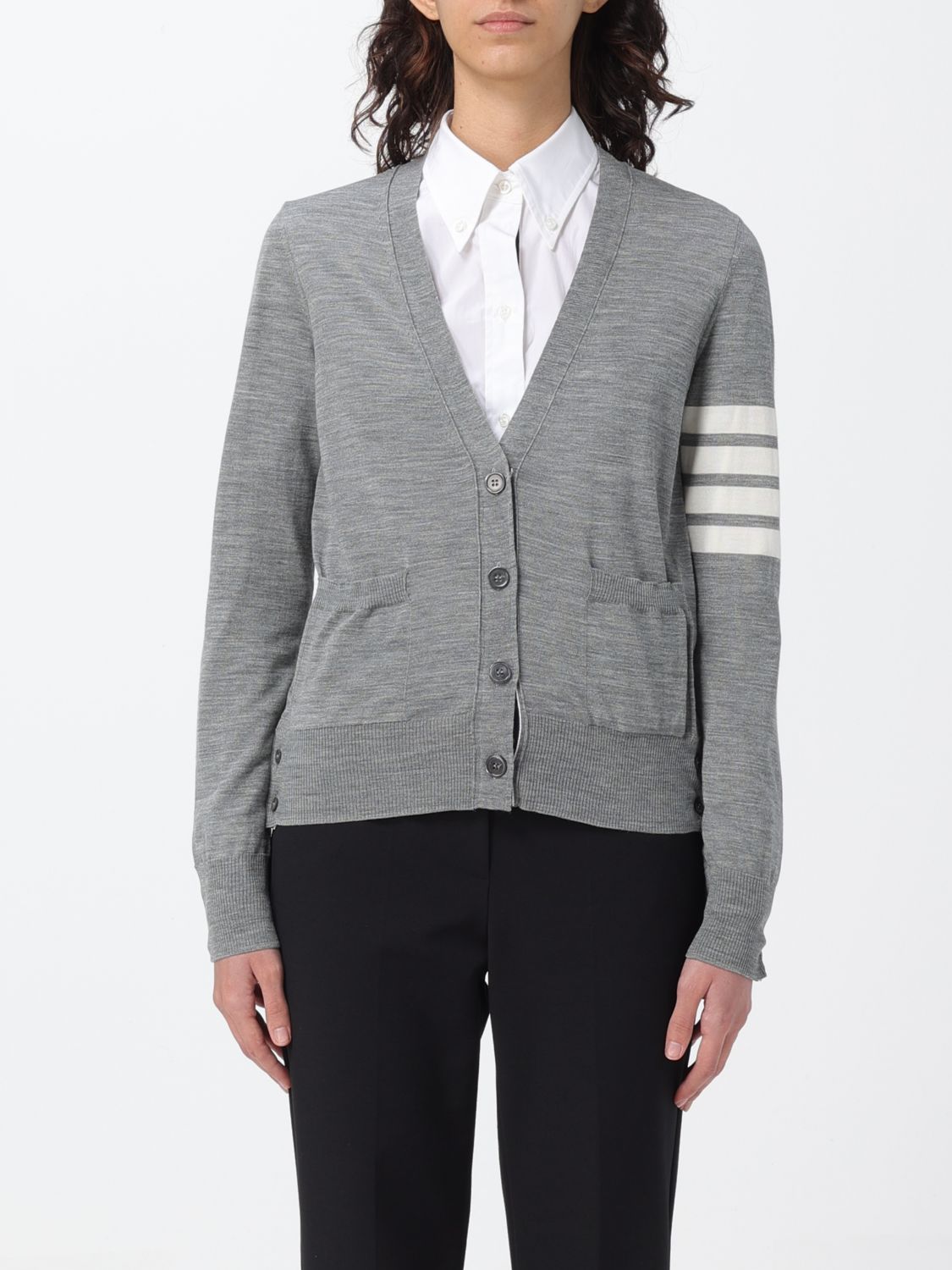 Thom Browne Cardigan THOM BROWNE Woman colour Grey 1