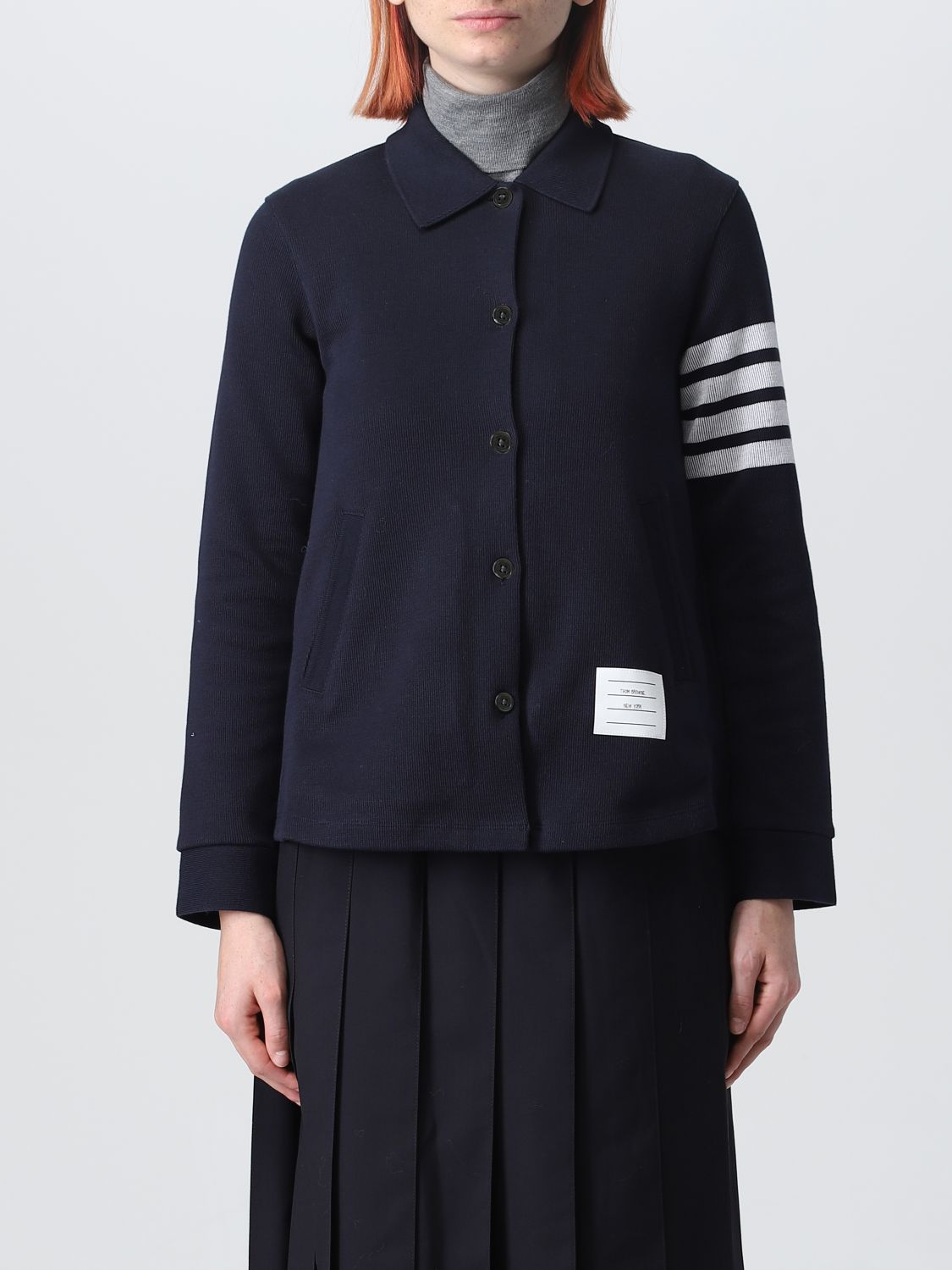 Thom Browne Jacket THOM BROWNE Woman colour Blue