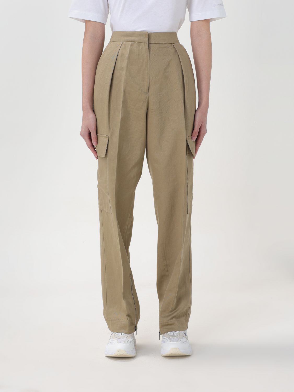 Calvin Klein Trousers CALVIN KLEIN Woman colour Beige