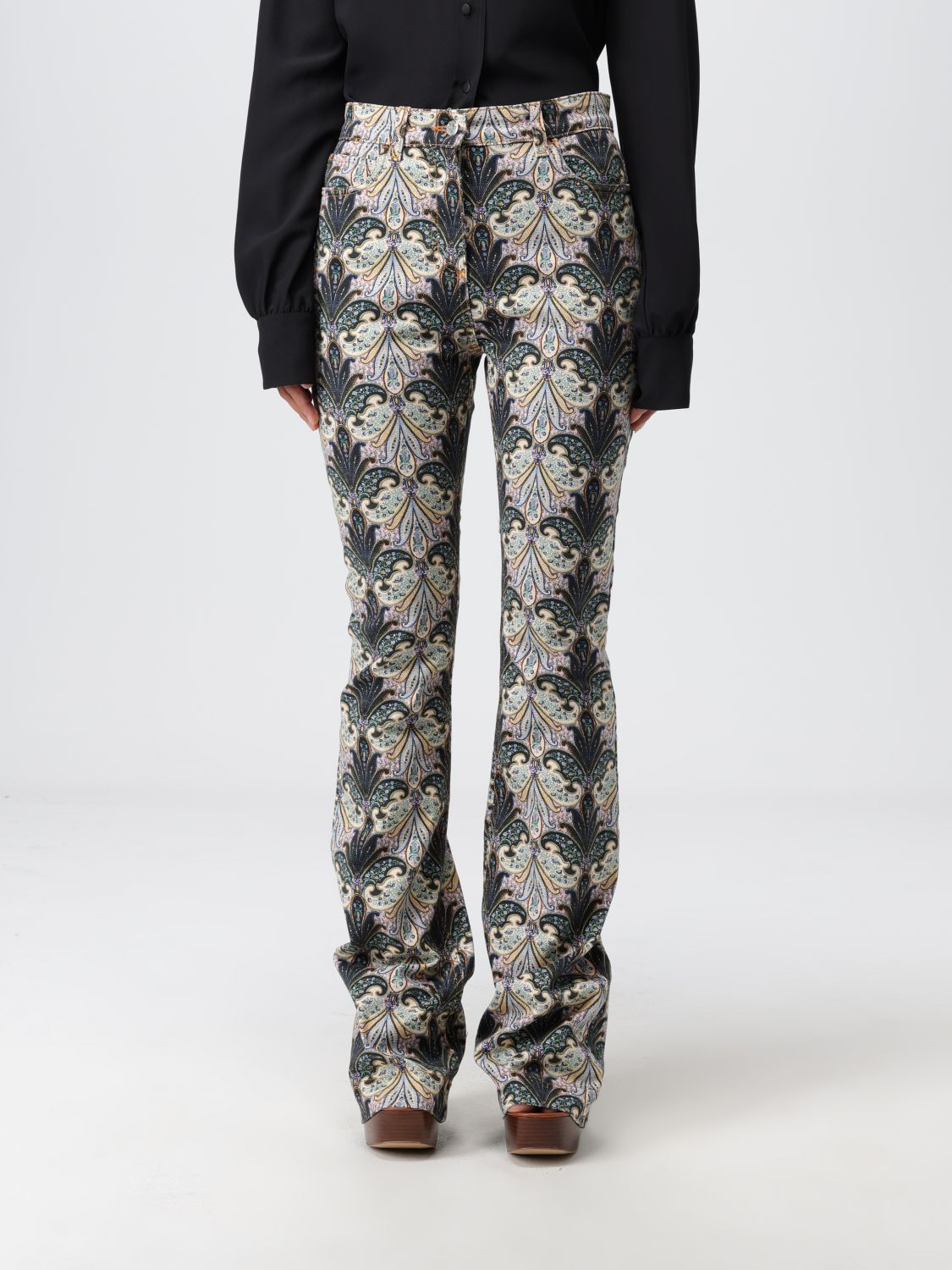 Etro Trousers ETRO Woman colour Green