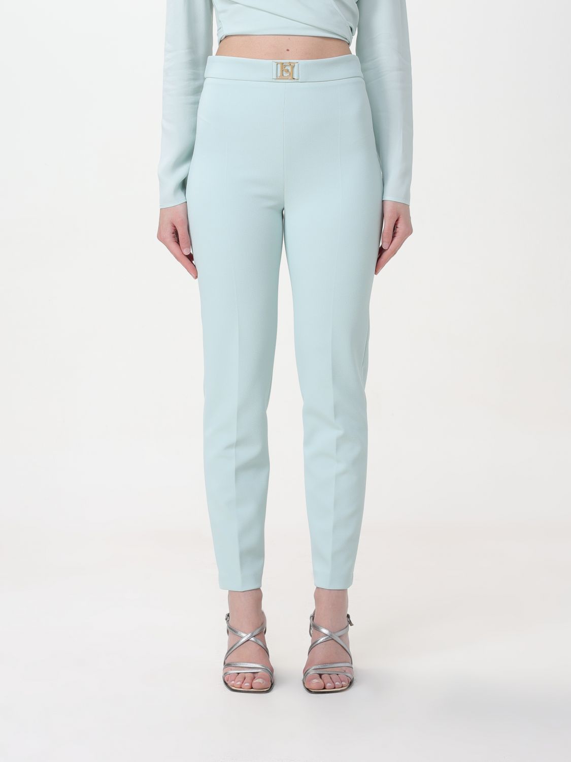 Elisabetta Franchi Trousers ELISABETTA FRANCHI Woman colour Gnawed Blue