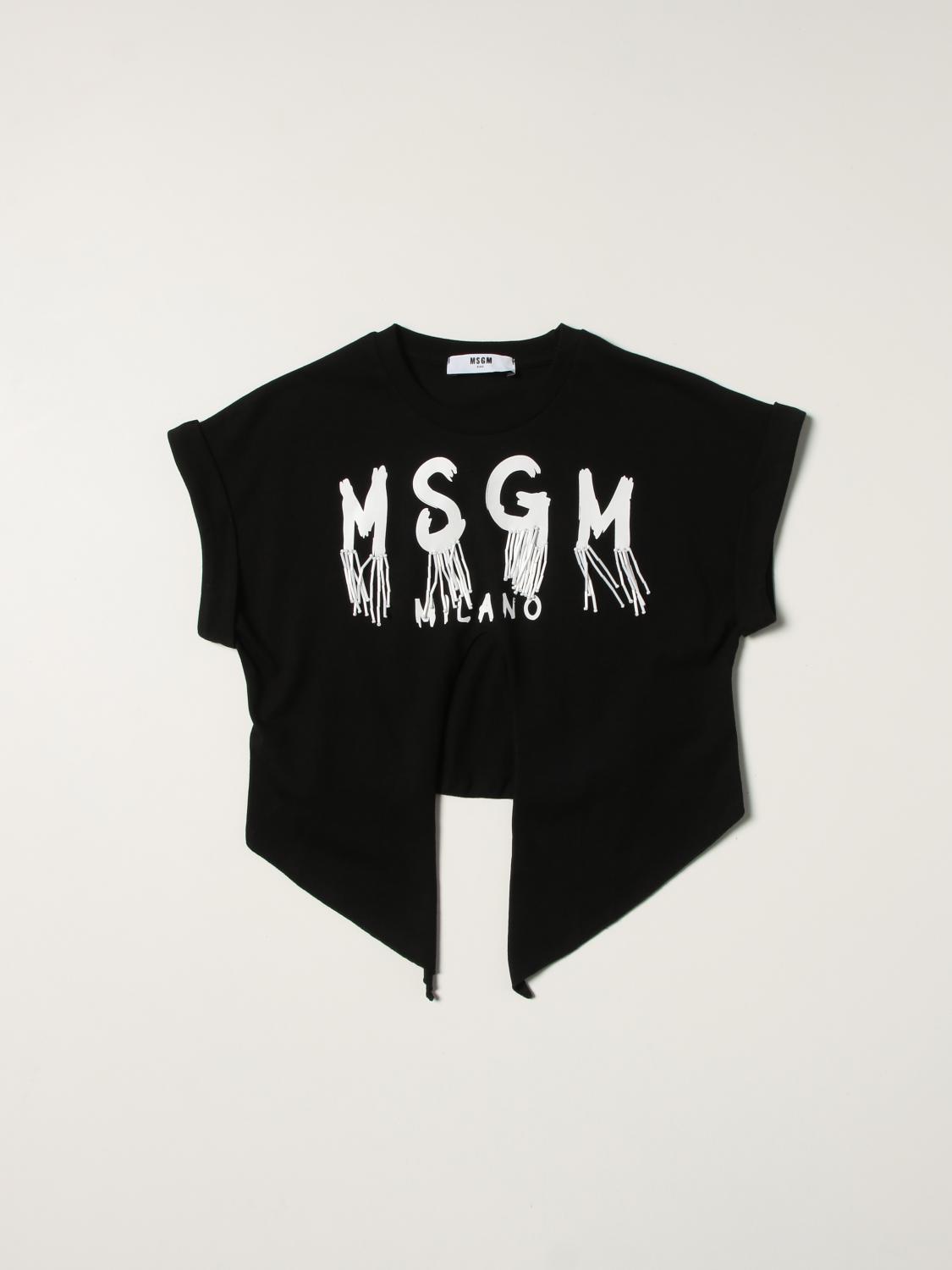 Msgm Kids Msgm T-shirt with fringed logo