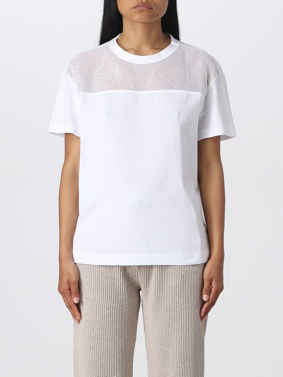 Brunello Cucinelli T-Shirt BRUNELLO CUCINELLI Woman colour White