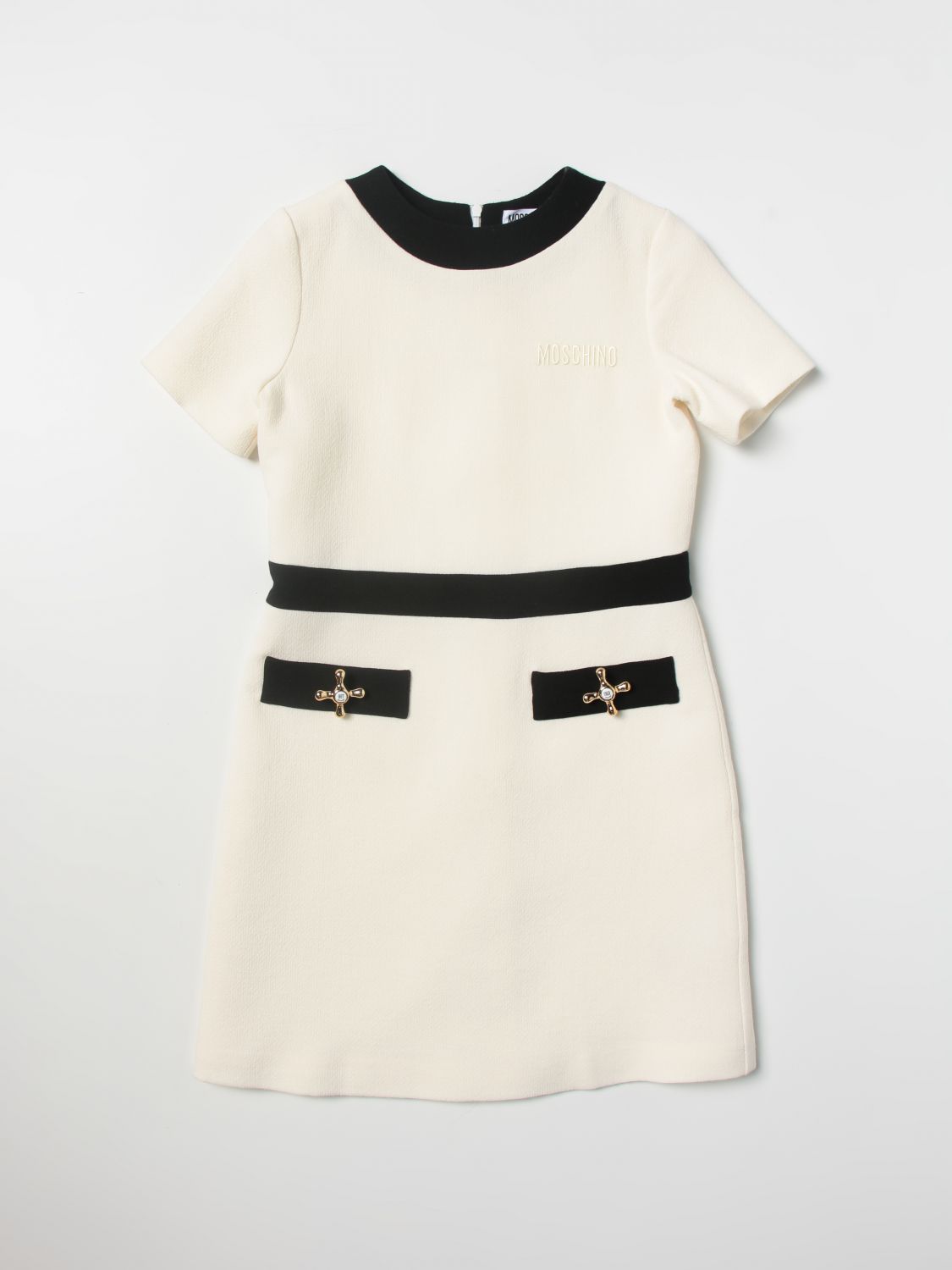  Dress MOSCHINO KID Kids colour Yellow Cream