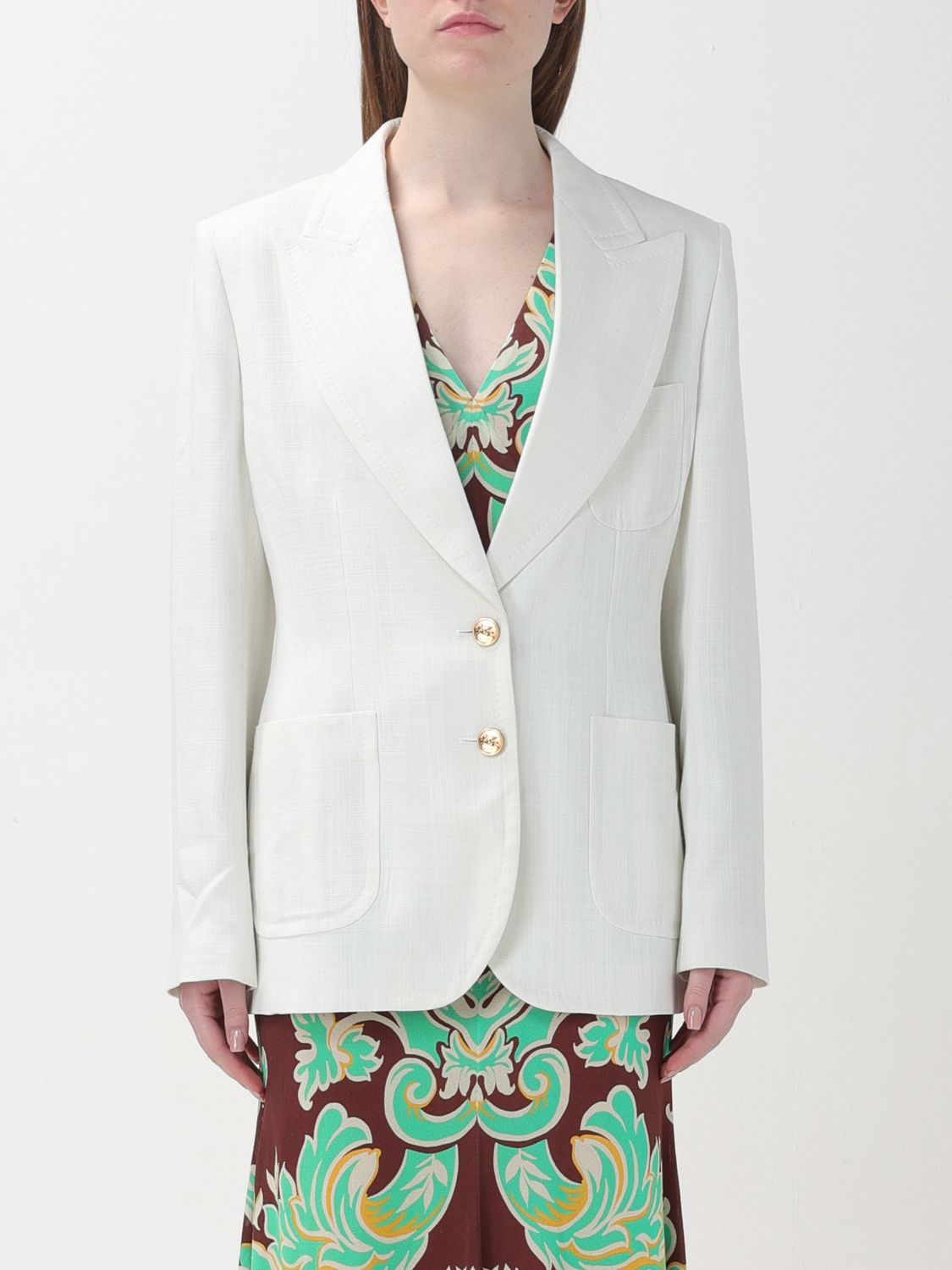 Etro Blazer ETRO Woman colour Yellow Cream