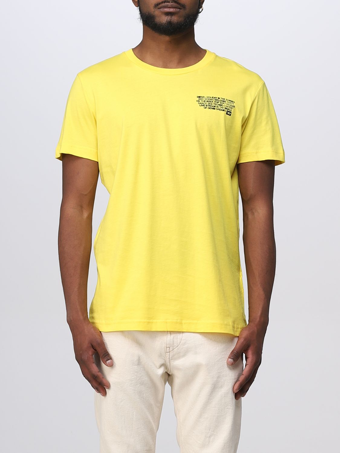 Diesel T-Shirt DIESEL Men colour Yellow