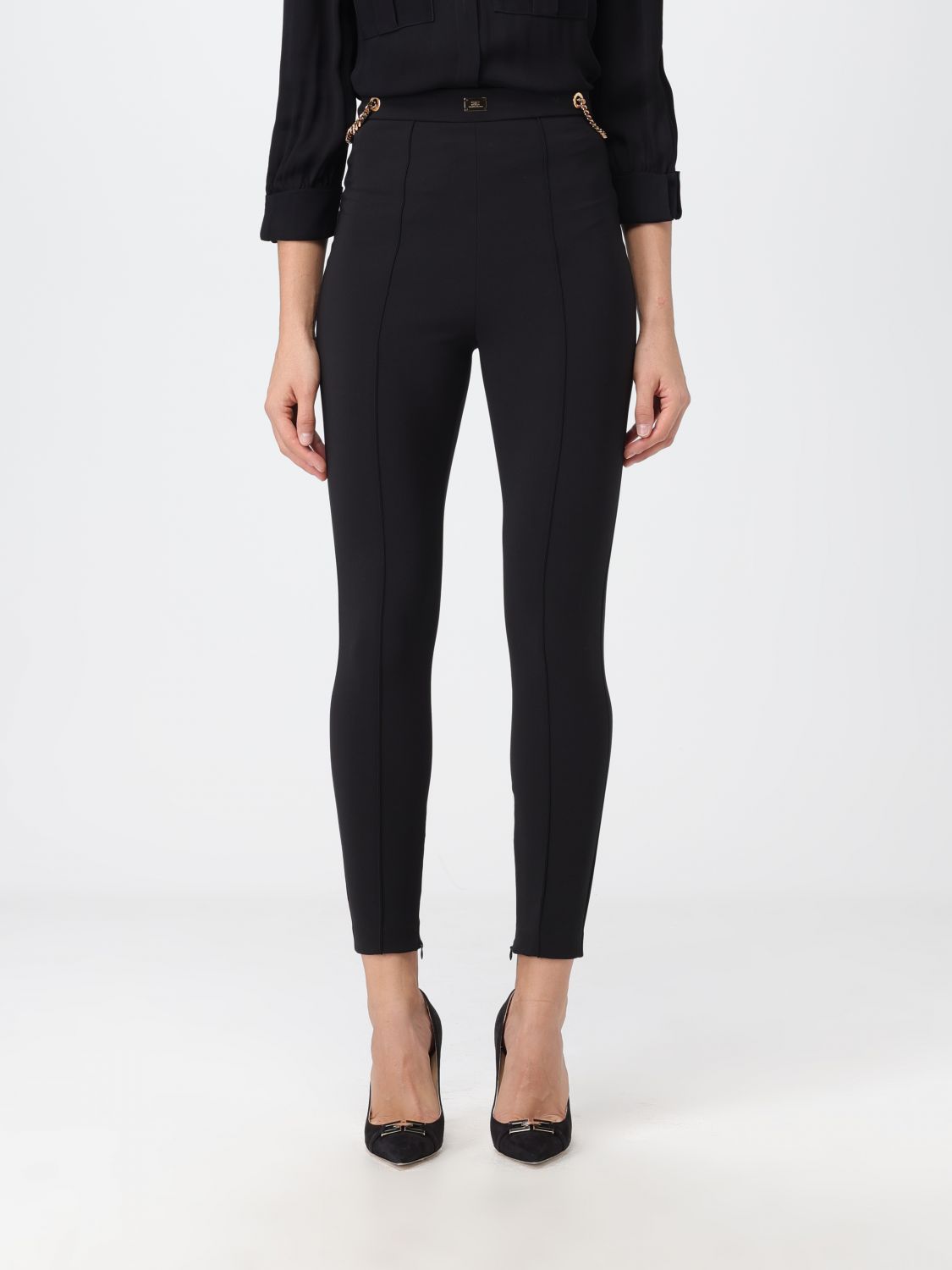 Elisabetta Franchi Trousers ELISABETTA FRANCHI Woman colour Black