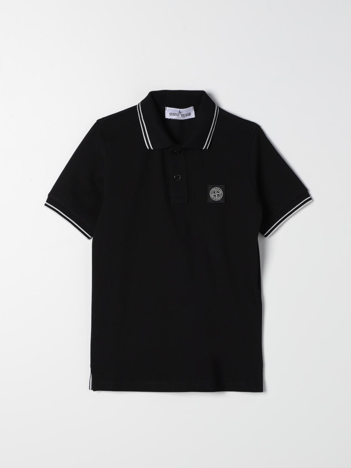 Stone Island Junior Polo Shirt STONE ISLAND JUNIOR Kids colour Black