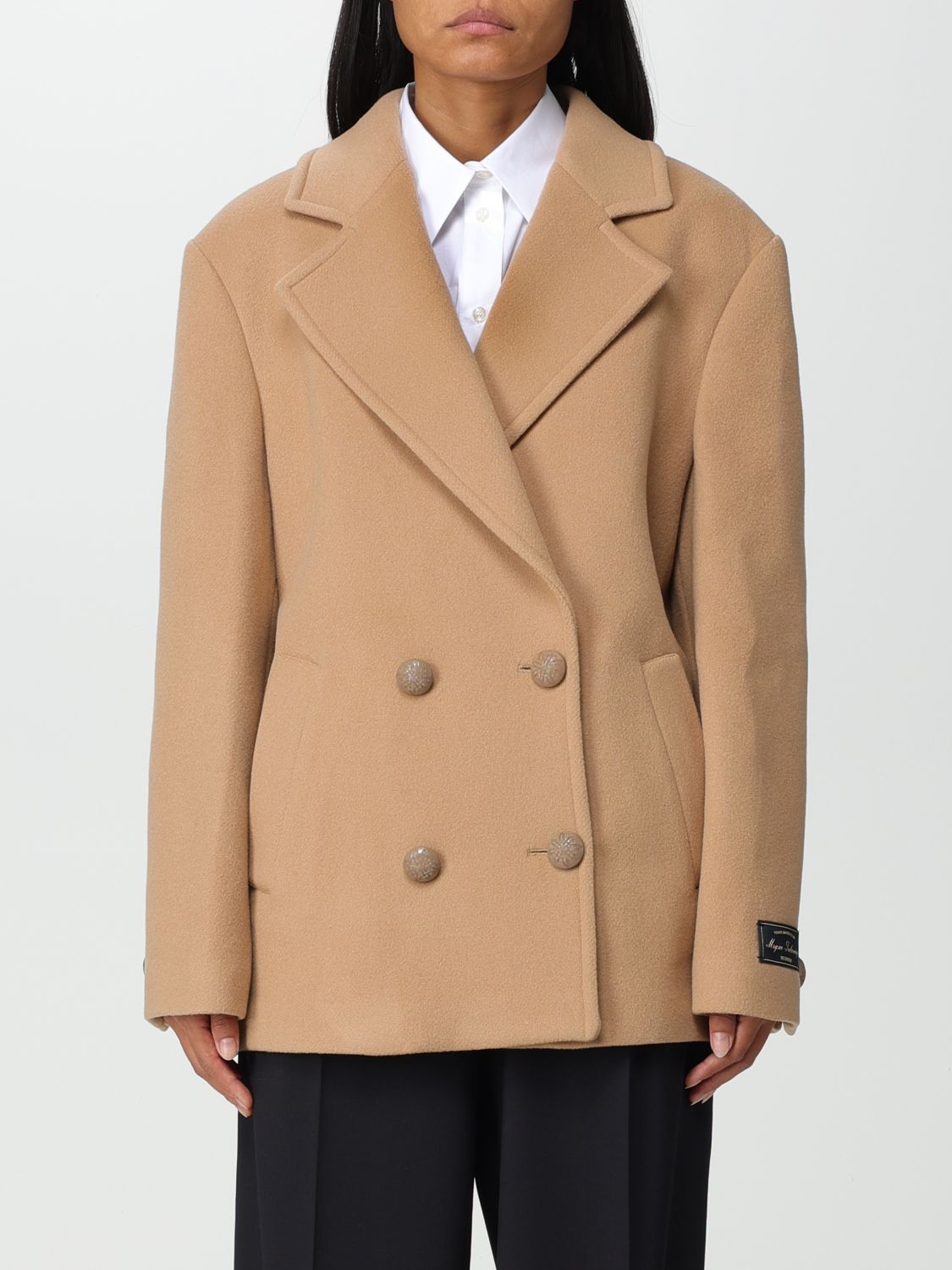 Msgm Coat MSGM Woman colour Beige