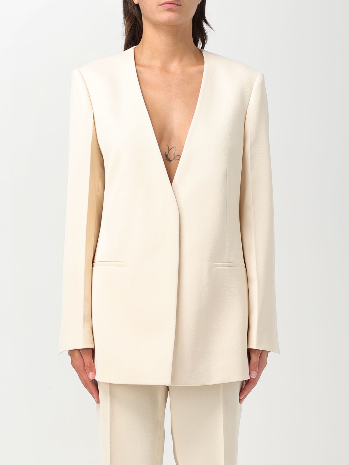 Calvin Klein Blazer CALVIN KLEIN Woman colour Yellow Cream