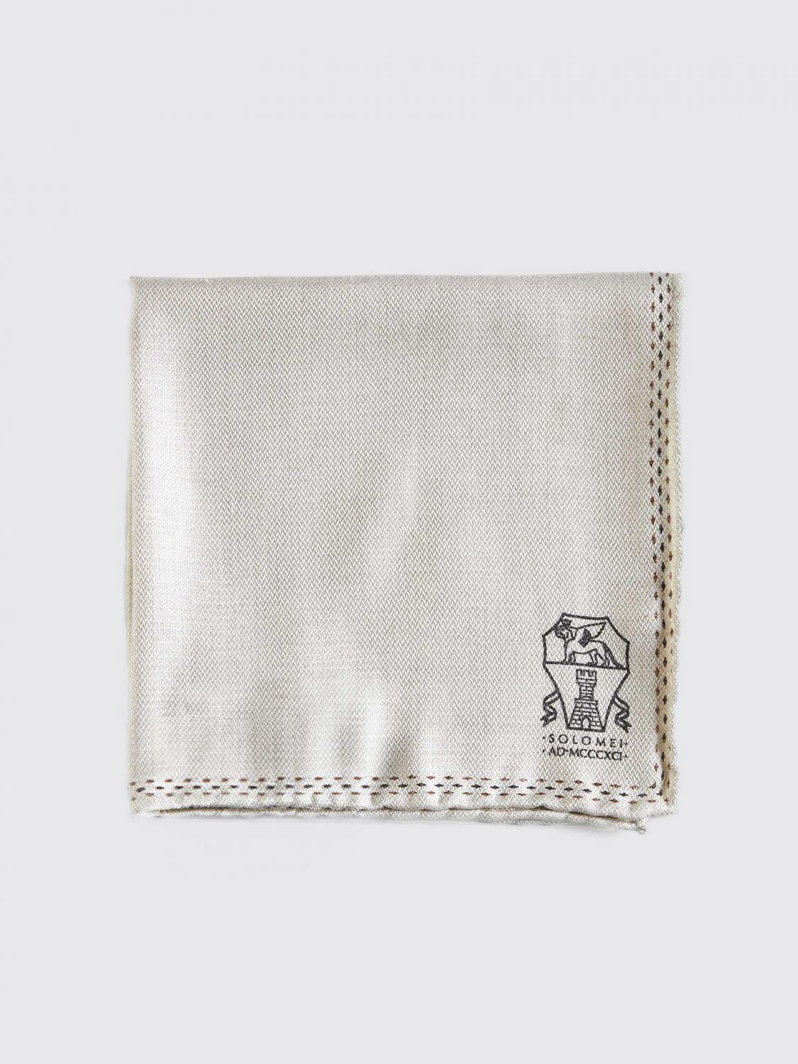 Brunello Cucinelli Pocket Square BRUNELLO CUCINELLI Men color Butter