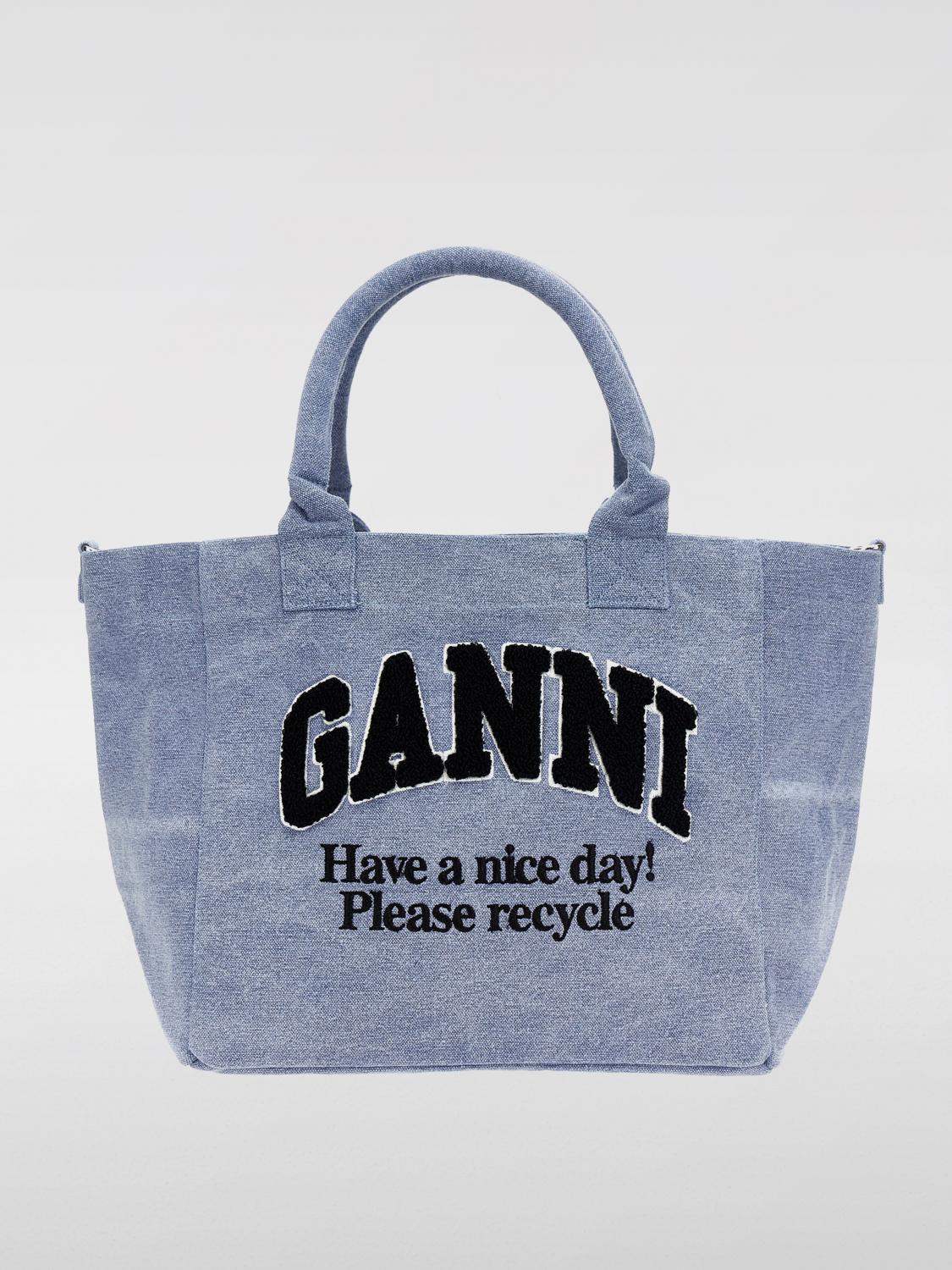 Ganni Shoulder Bag GANNI Woman color Gnawed Blue