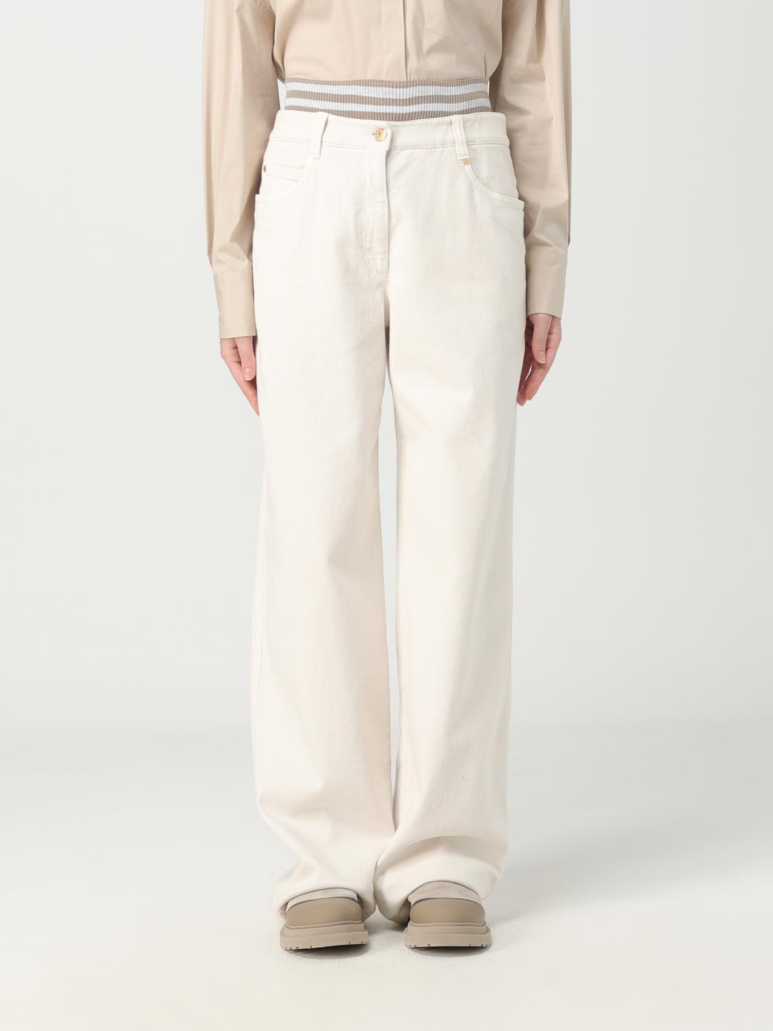 Brunello Cucinelli Trousers BRUNELLO CUCINELLI Woman colour White