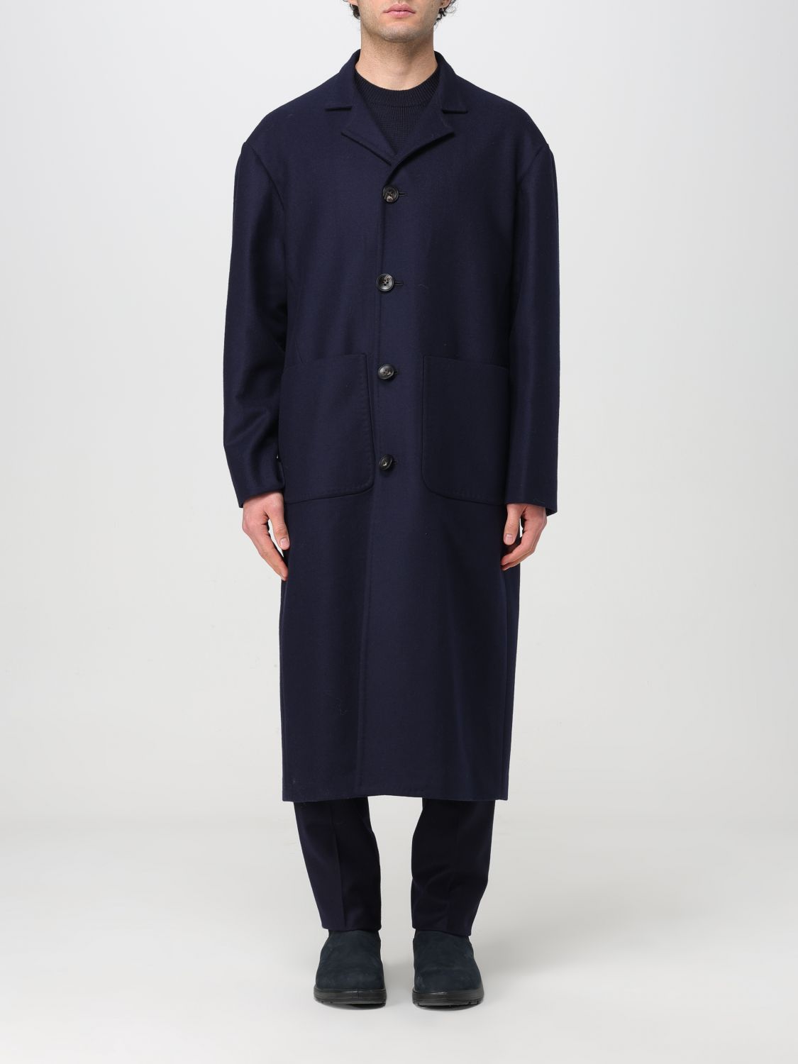 Kiton Coat KITON Men colour Blue