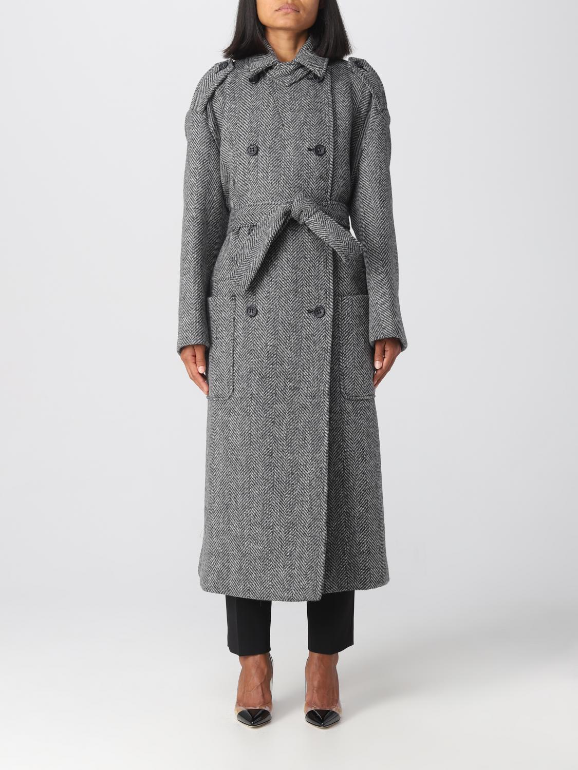 Red Valentino Coat RED VALENTINO Woman colour Smoke Grey