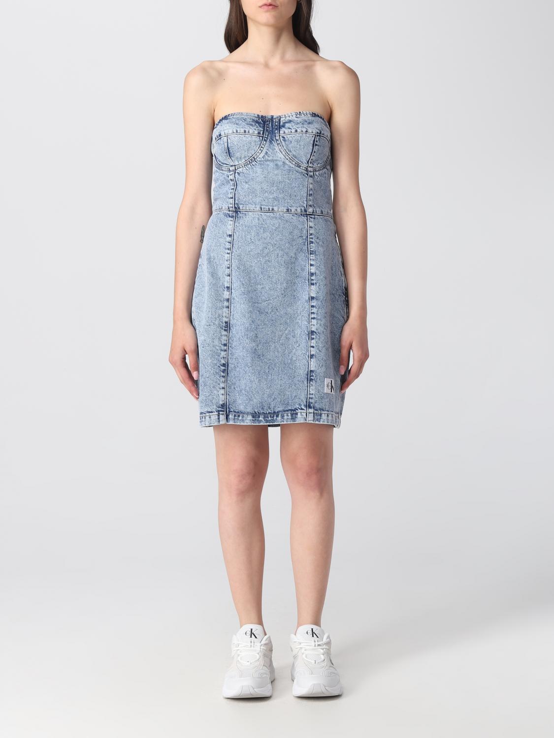 Ck Jeans Dress CK JEANS Woman colour Denim