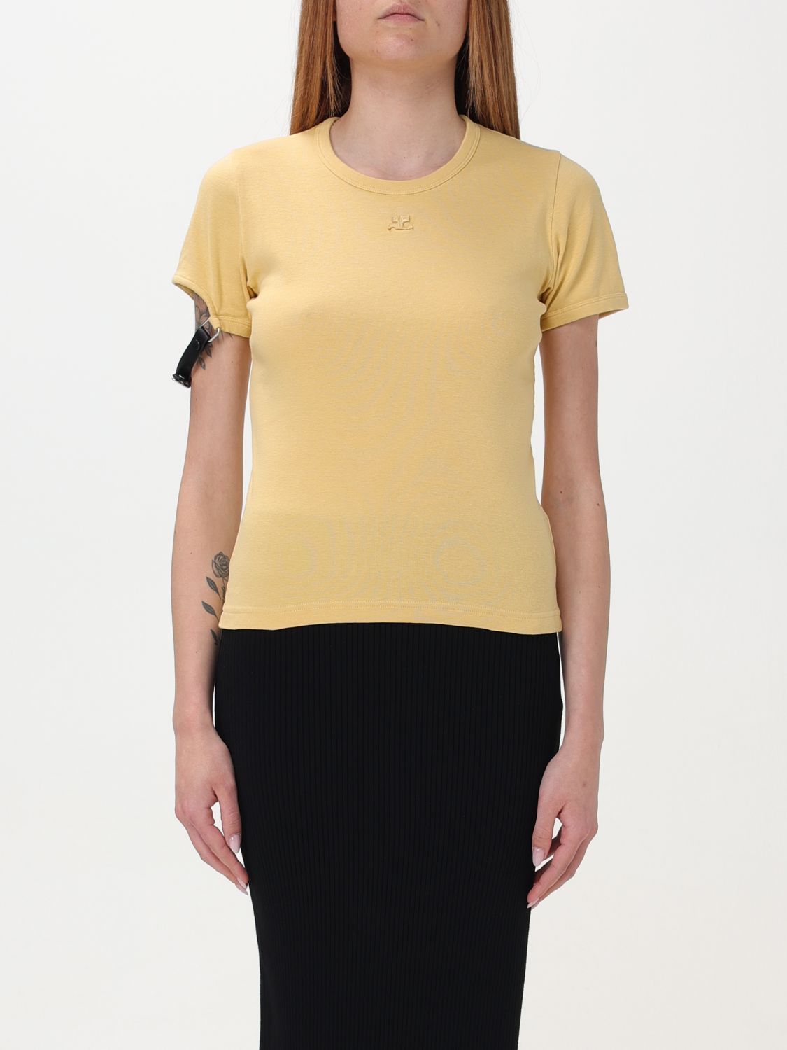 Courrèges T-Shirt COURRÈGES Woman colour Yellow