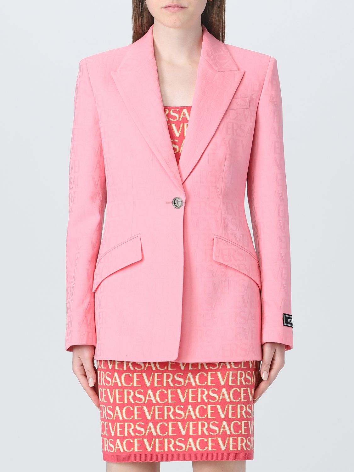 Versace Blazer VERSACE Woman colour Pink