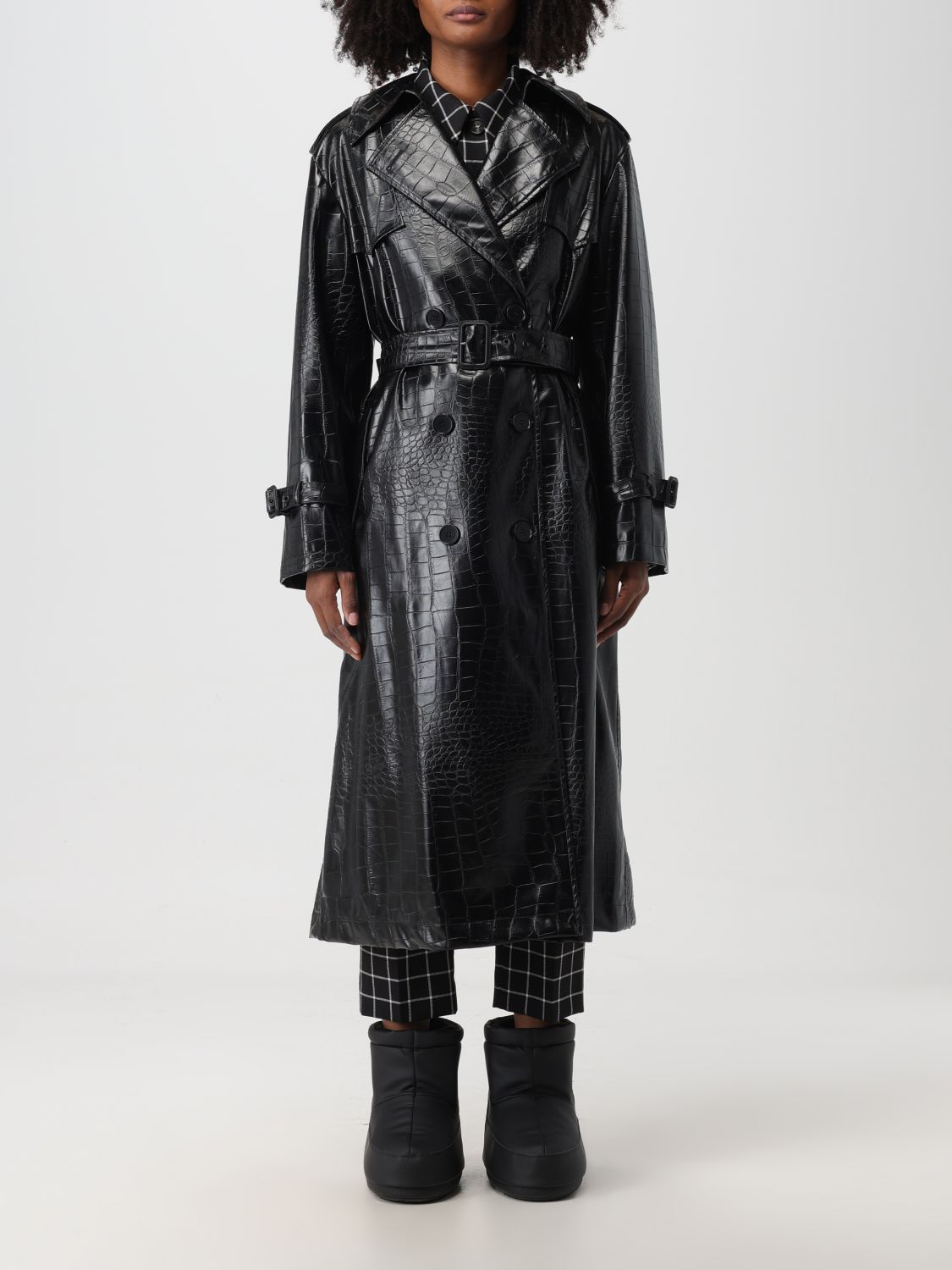 Msgm Trench Coat MSGM Woman colour Black