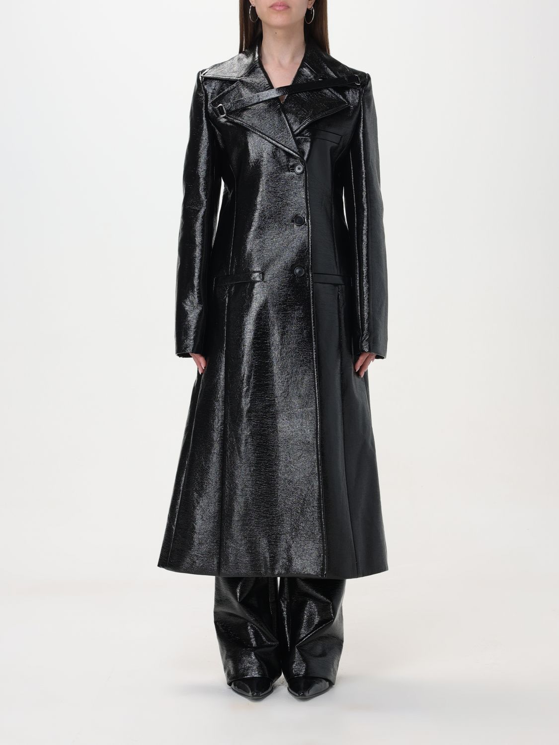 Courrèges Coat COURRÈGES Woman color Black