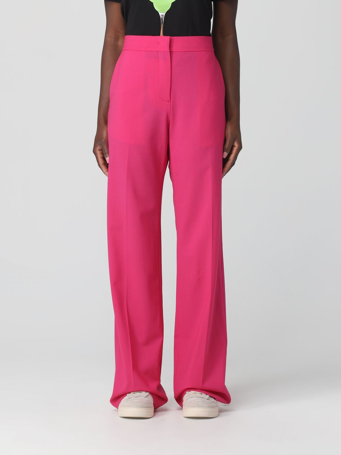 Msgm Trousers MSGM Woman colour Fuchsia