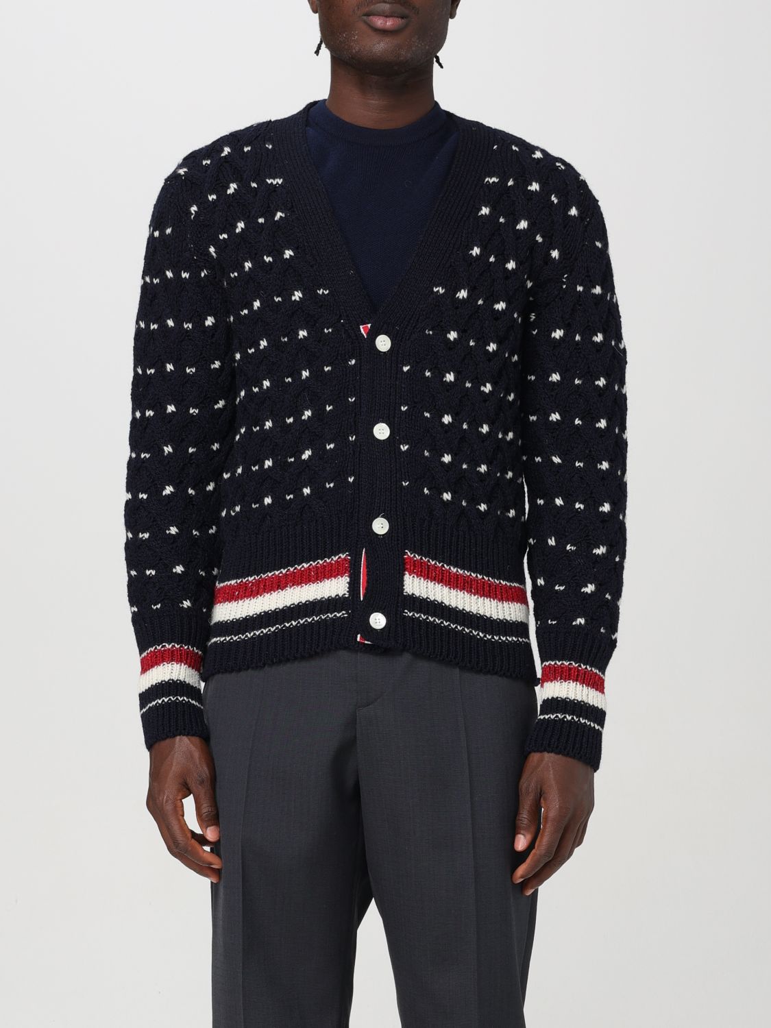 Thom Browne Cardigan THOM BROWNE Men color Navy