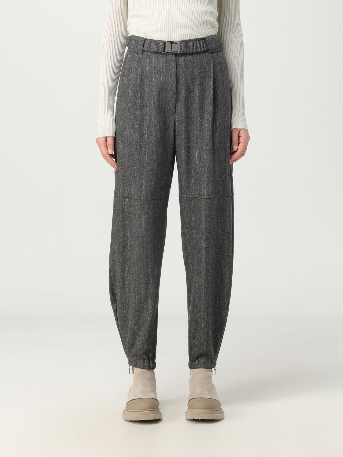 Brunello Cucinelli Trousers BRUNELLO CUCINELLI Woman colour Grey