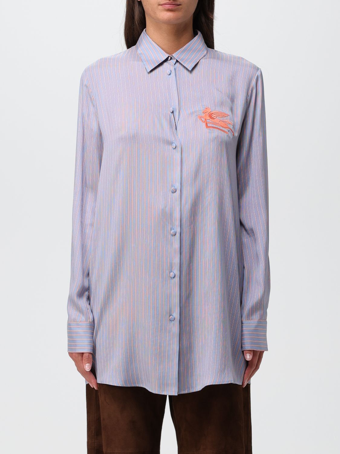 Etro Shirt ETRO Woman colour Gnawed Blue