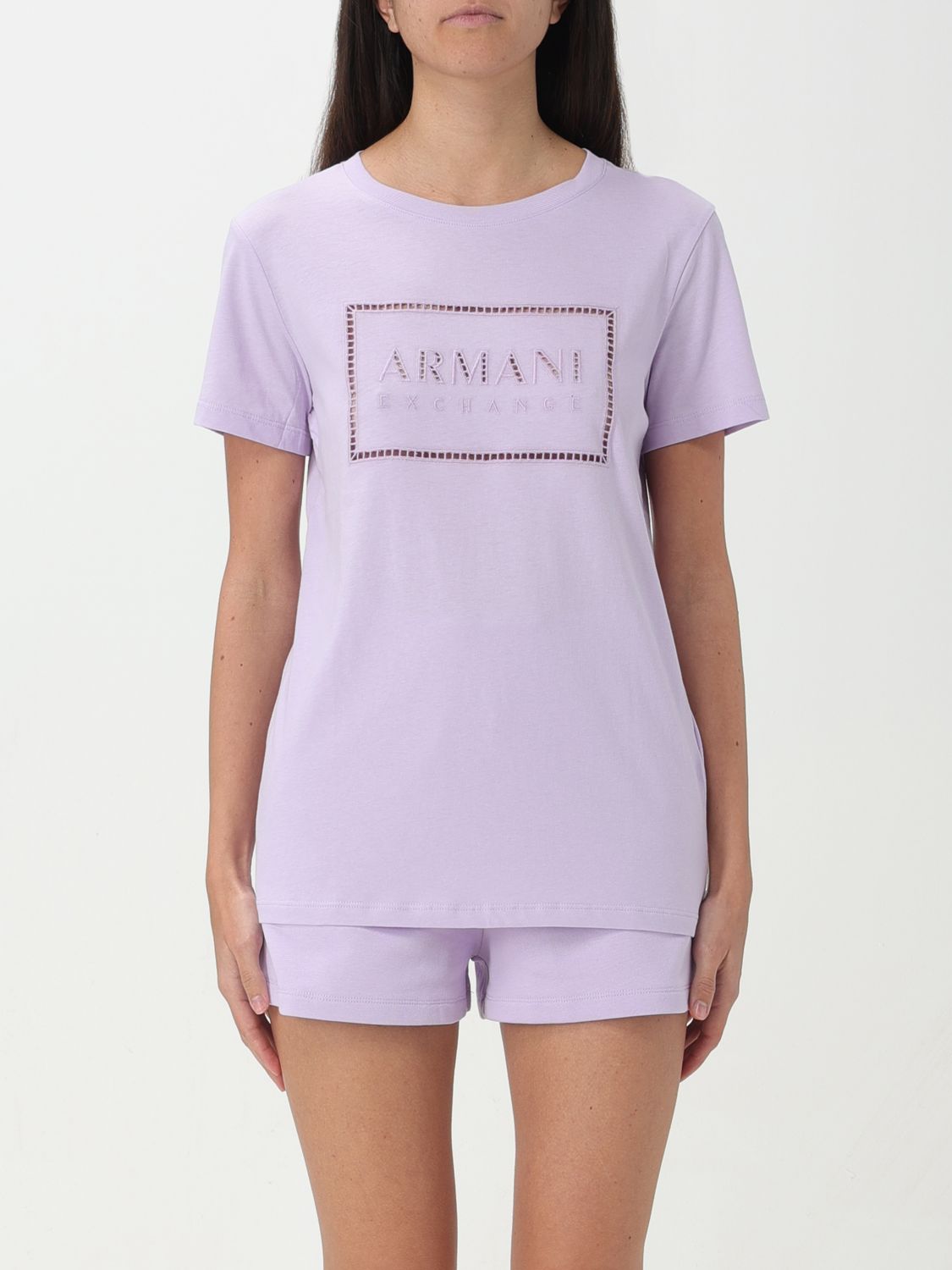 Armani Exchange T-Shirt ARMANI EXCHANGE Woman colour Violet