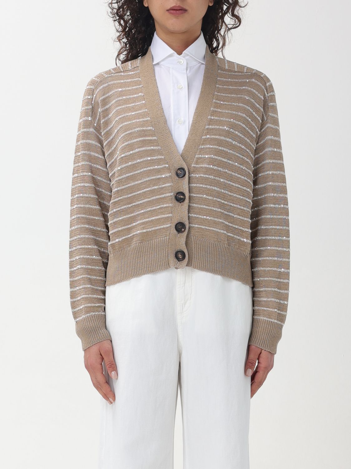 Brunello Cucinelli Cardigan BRUNELLO CUCINELLI Woman colour Beige