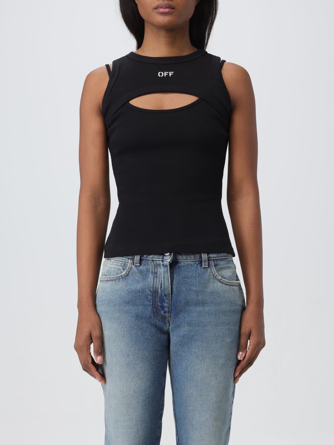 OFF-WHITE Top OFF-WHITE Woman colour Black