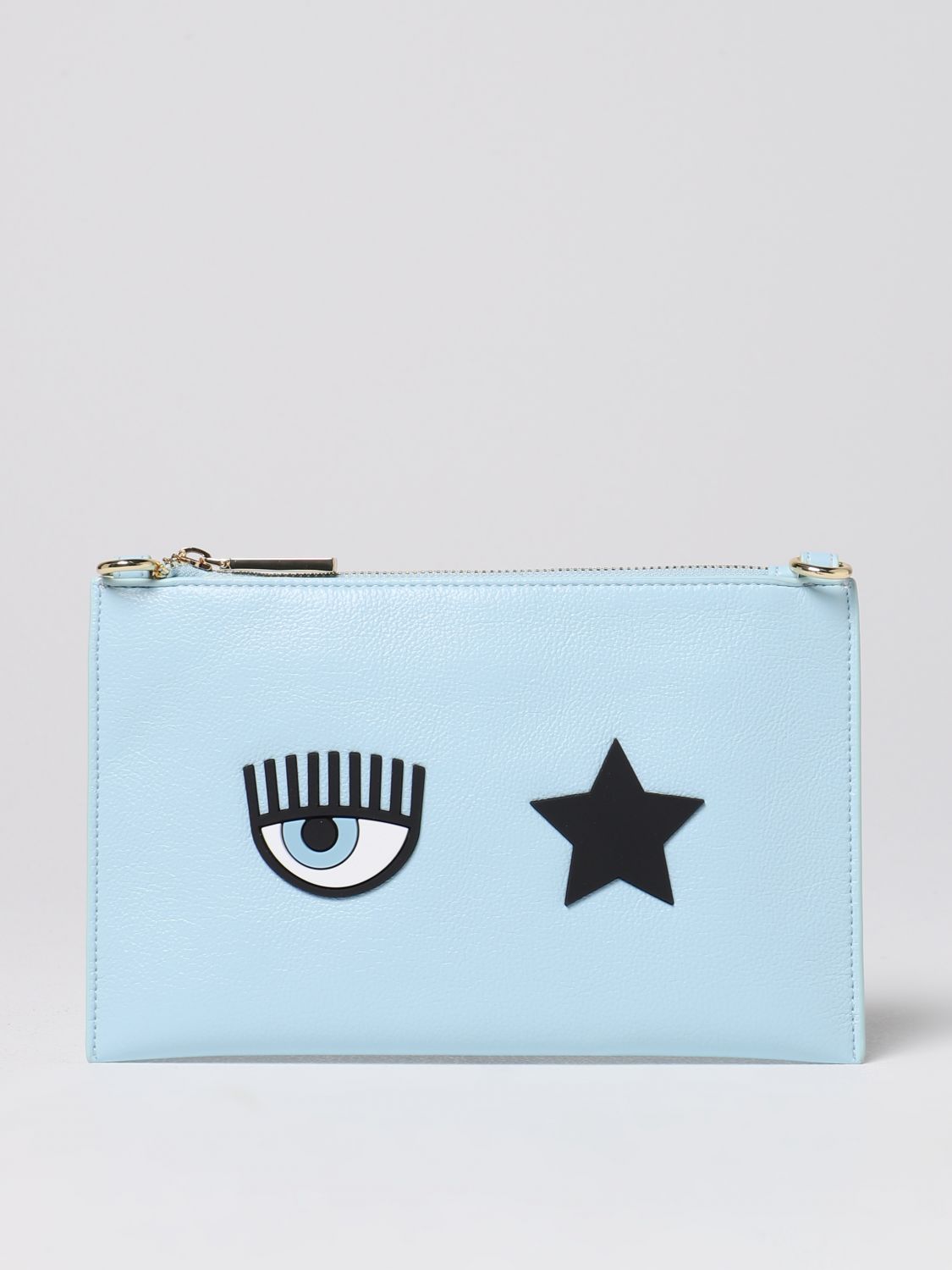 CHIARA FERRAGNI Clutch CHIARA FERRAGNI Woman colour Sky Blue