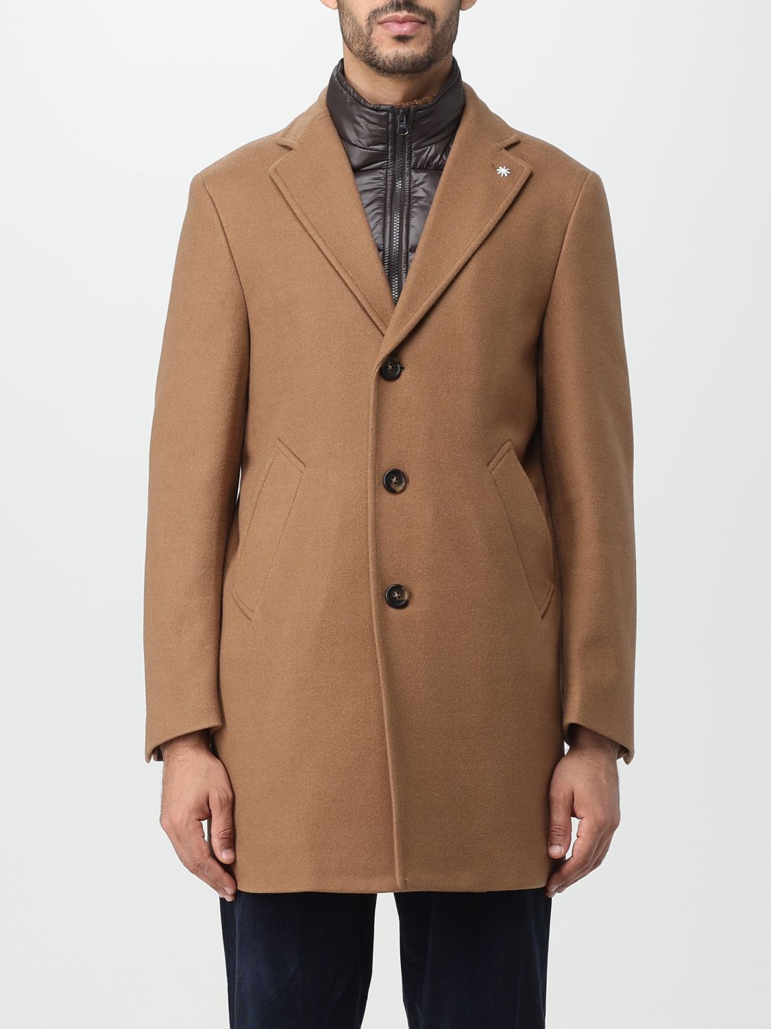 Manuel Ritz Coat MANUEL RITZ Men colour Camel