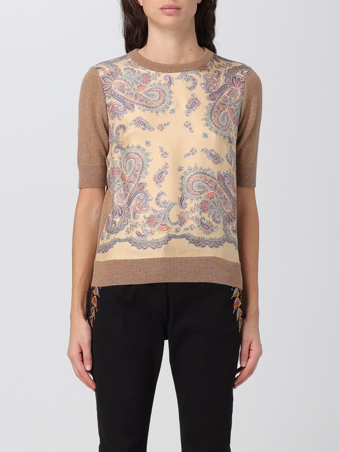 Etro Jumper ETRO Woman colour Beige