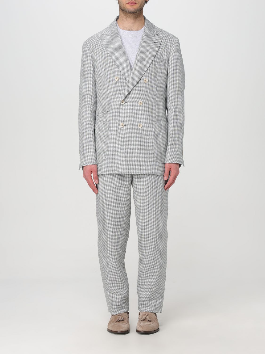 Brunello Cucinelli Suit BRUNELLO CUCINELLI Men colour Gnawed Blue