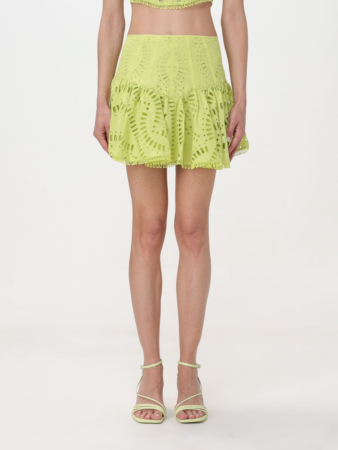 Charo Ruiz Skirt CHARO RUIZ Woman colour Lime