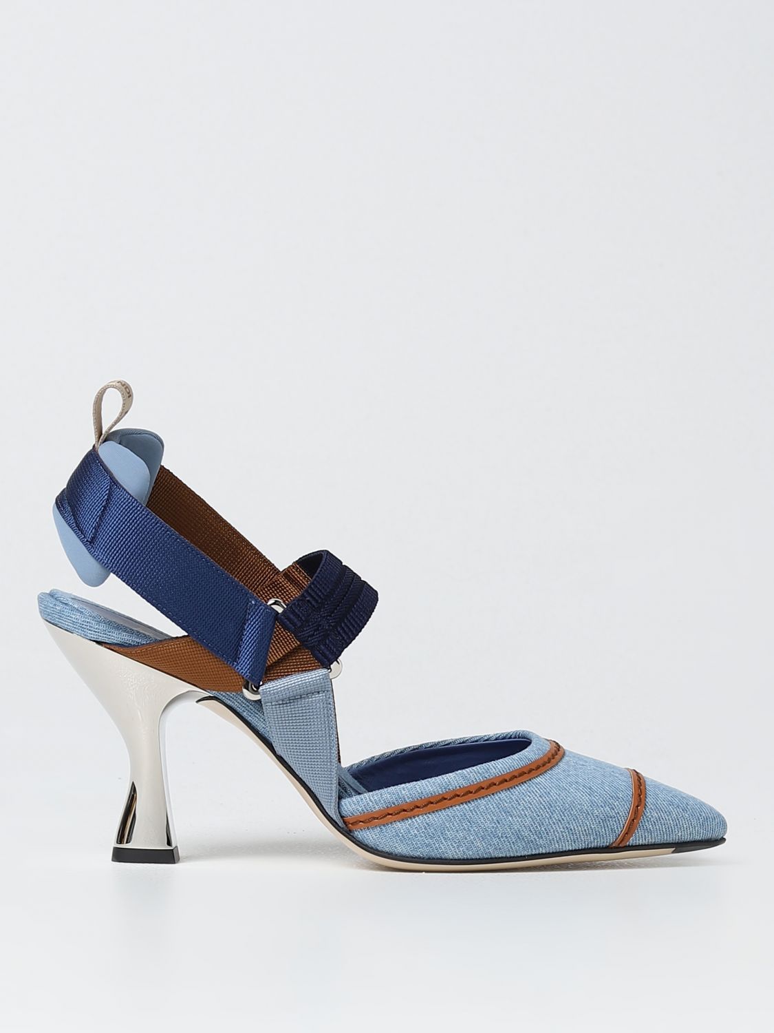 FENDI High Heel Shoes FENDI Woman colour Denim