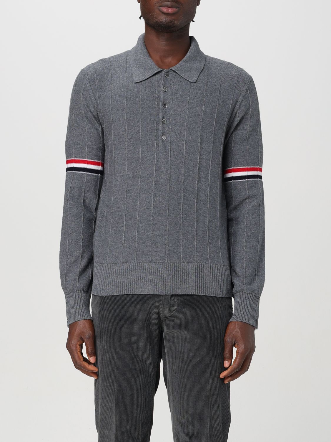 Thom Browne Polo Shirt THOM BROWNE Men color Grey