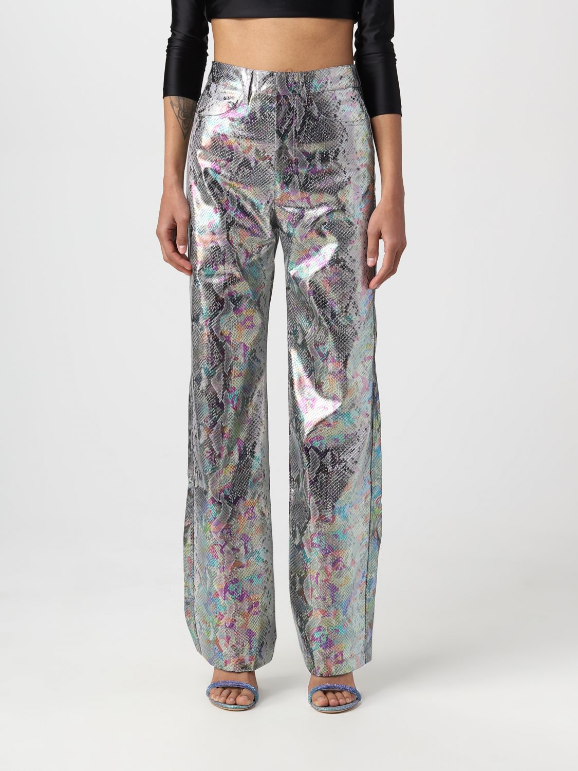 Rotate Trousers ROTATE Woman colour Silver