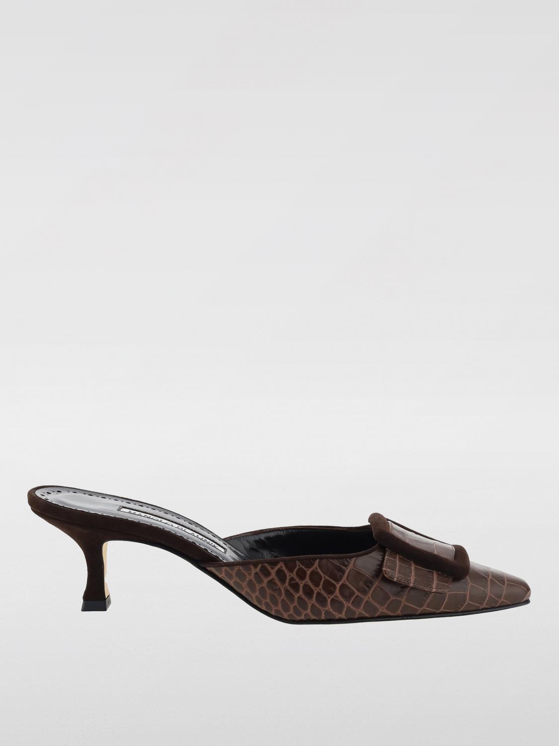 Manolo Blahnik Heeled Sandals MANOLO BLAHNIK Woman color Brown