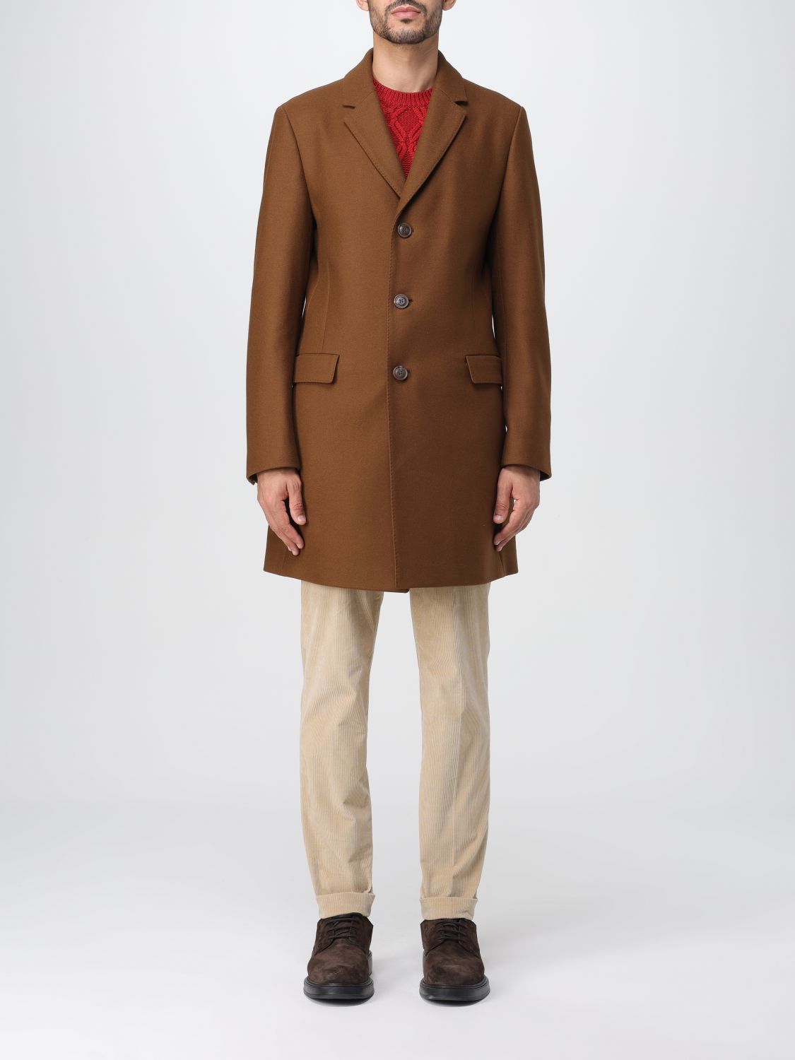 Hugo Coat HUGO Men colour Tobacco