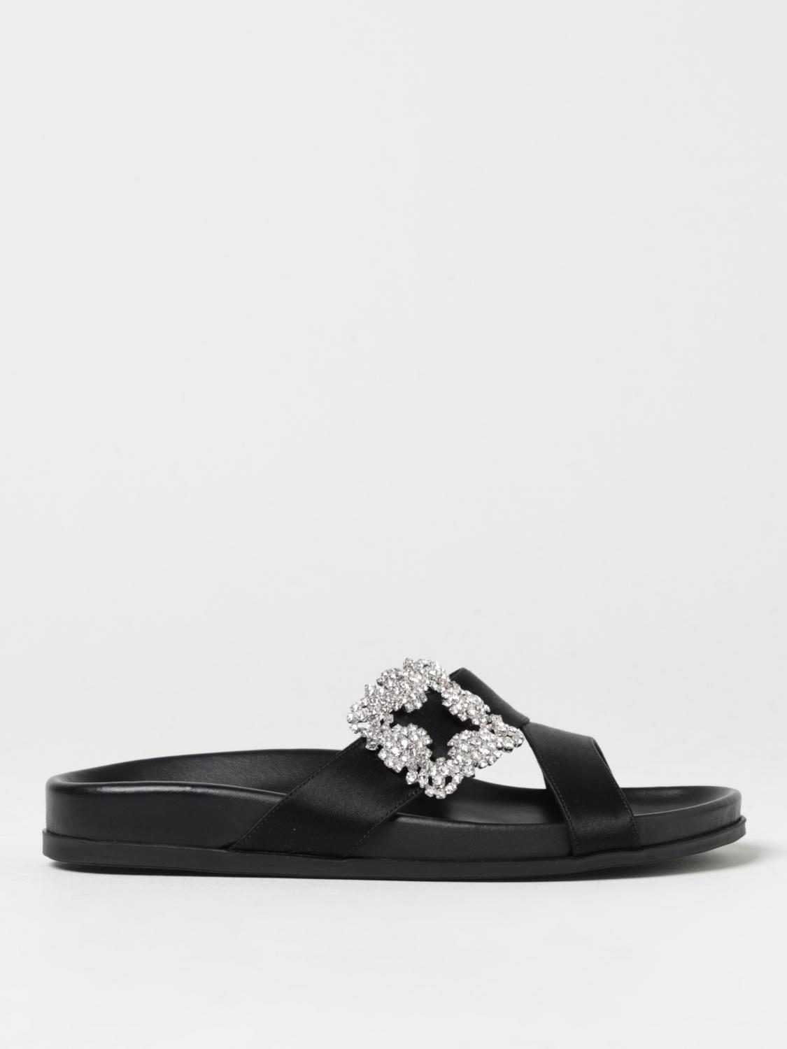 Manolo Blahnik Flat Sandals MANOLO BLAHNIK Woman colour Black