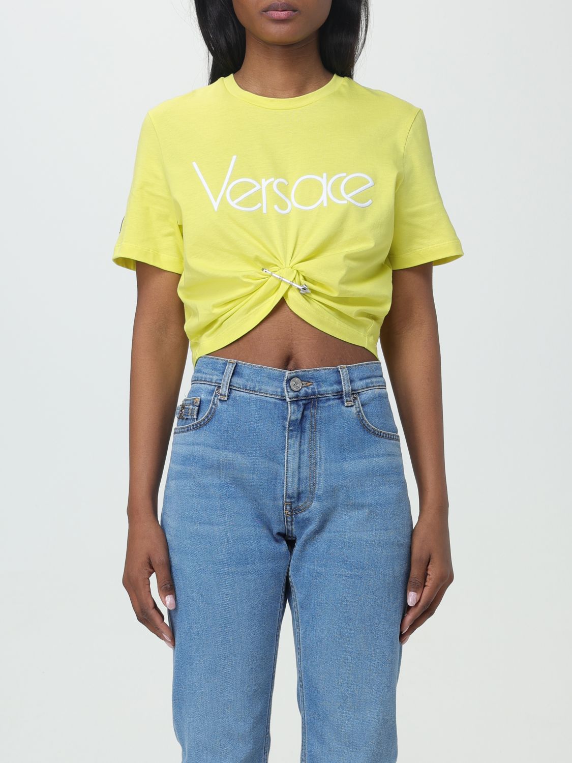 Versace T-Shirt VERSACE Woman colour Yellow