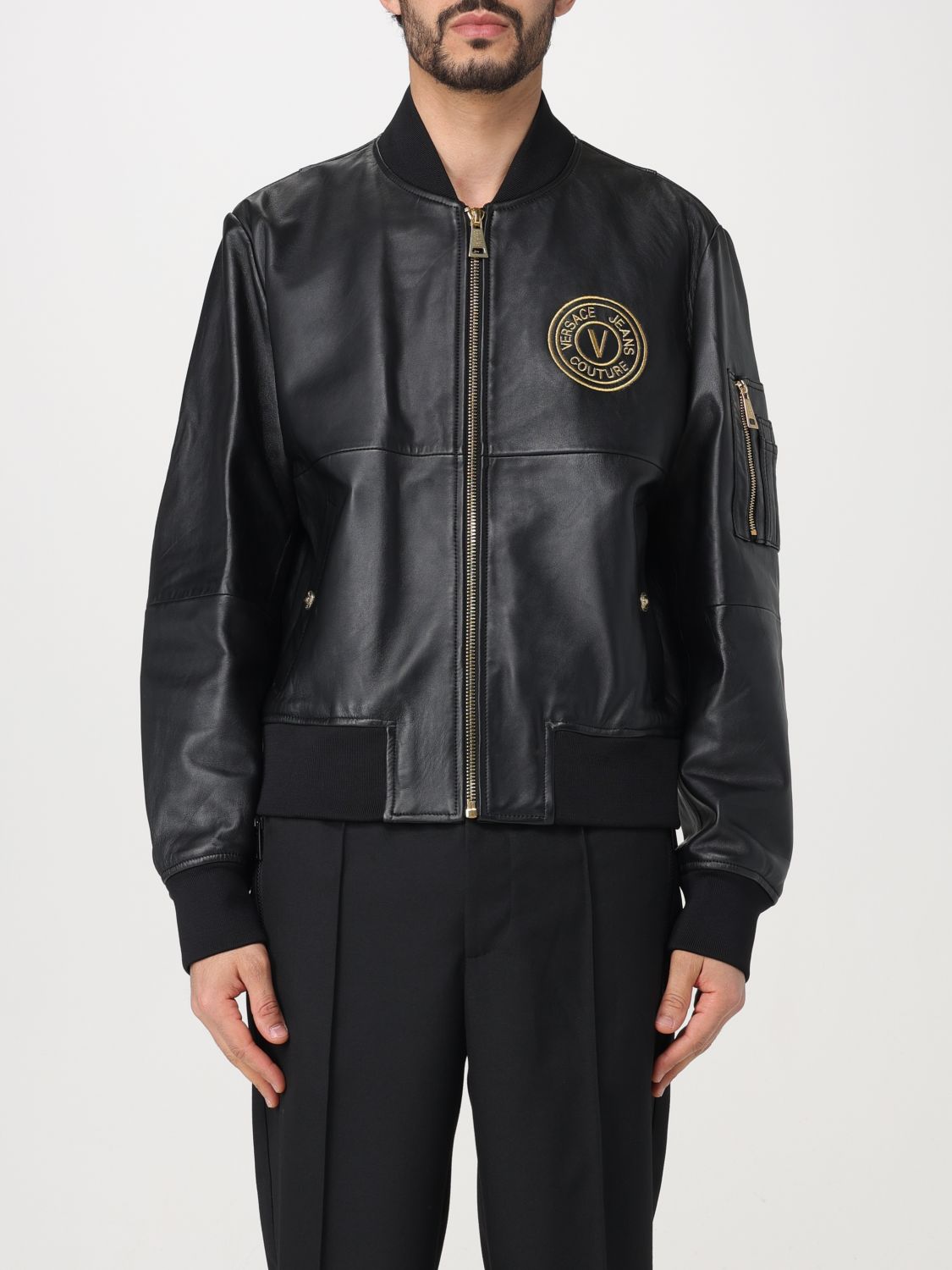 Versace Jeans Couture Coat VERSACE JEANS COUTURE Men colour Black