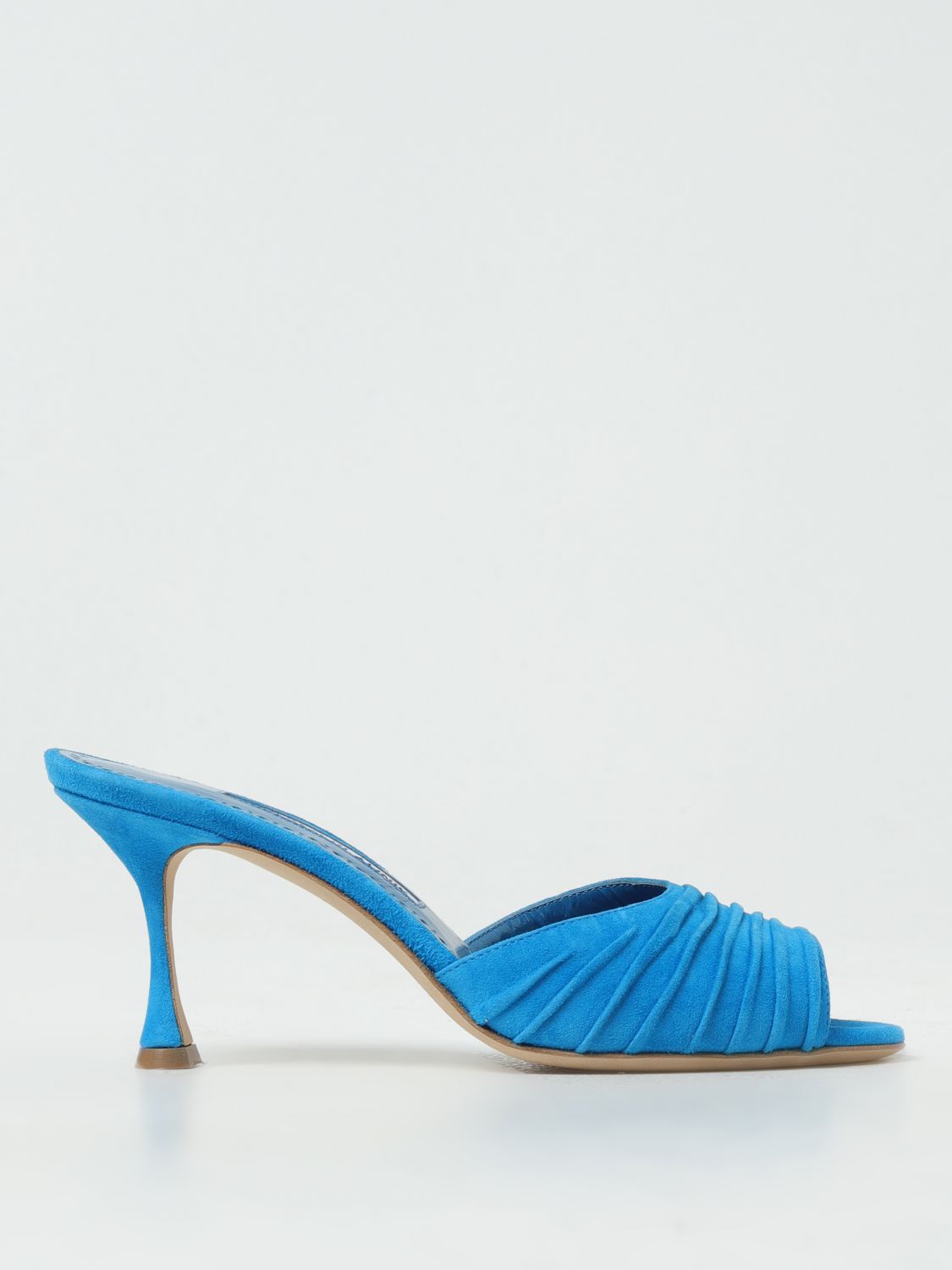 Manolo Blahnik Heeled Sandals MANOLO BLAHNIK Woman colour Gnawed Blue