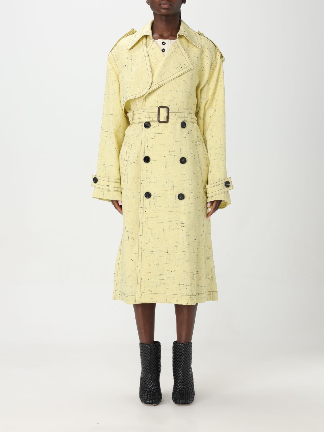 Bottega Veneta Trench Coat BOTTEGA VENETA Woman colour Yellow