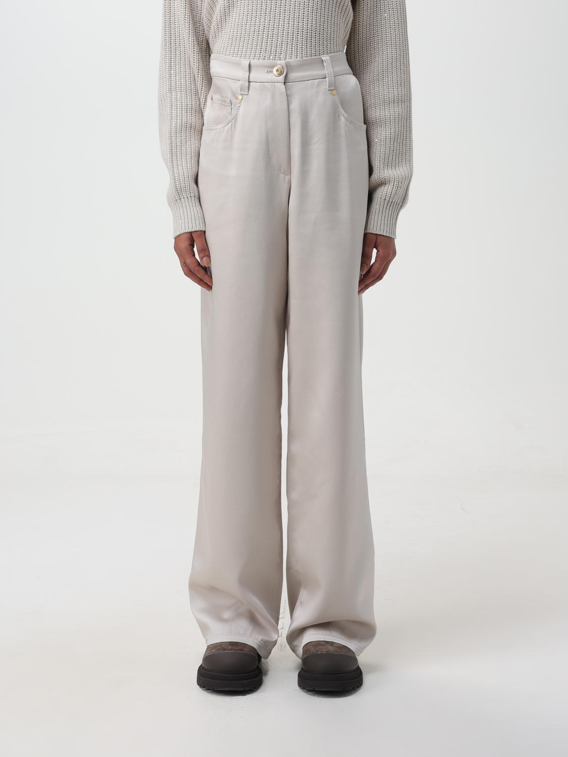 Brunello Cucinelli Trousers BRUNELLO CUCINELLI Woman colour Ivory