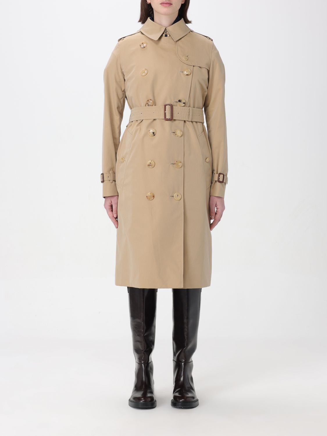 Burberry Trench Coat BURBERRY Woman colour Beige