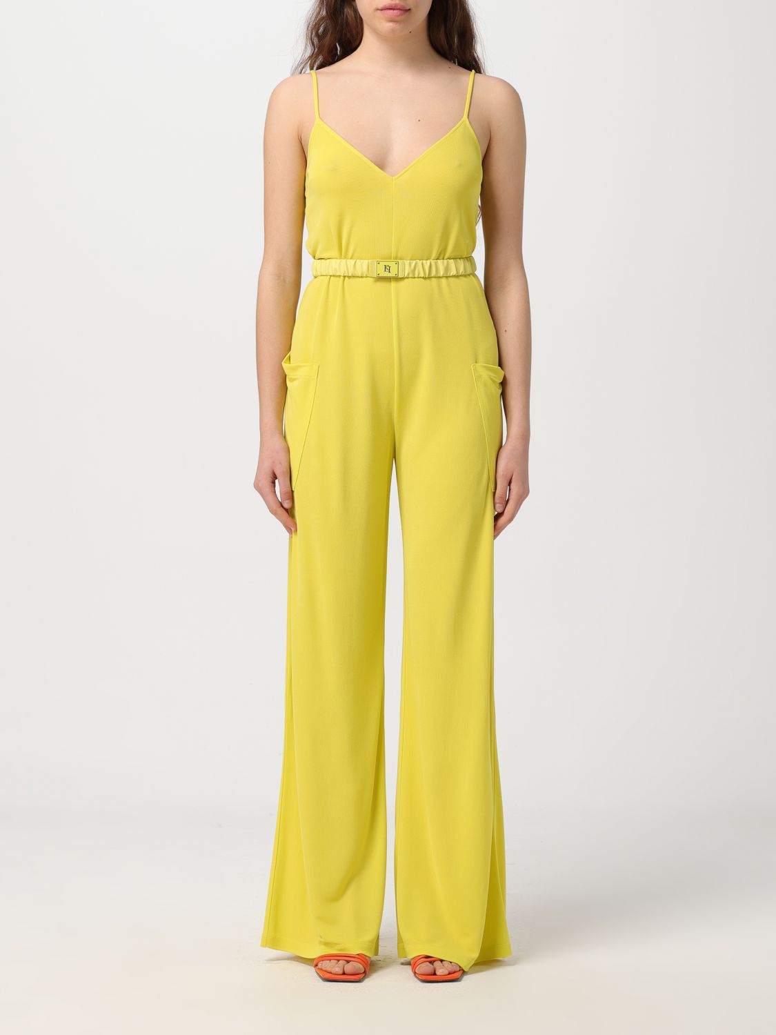 Elisabetta Franchi Jumpsuits ELISABETTA FRANCHI Woman colour Yellow