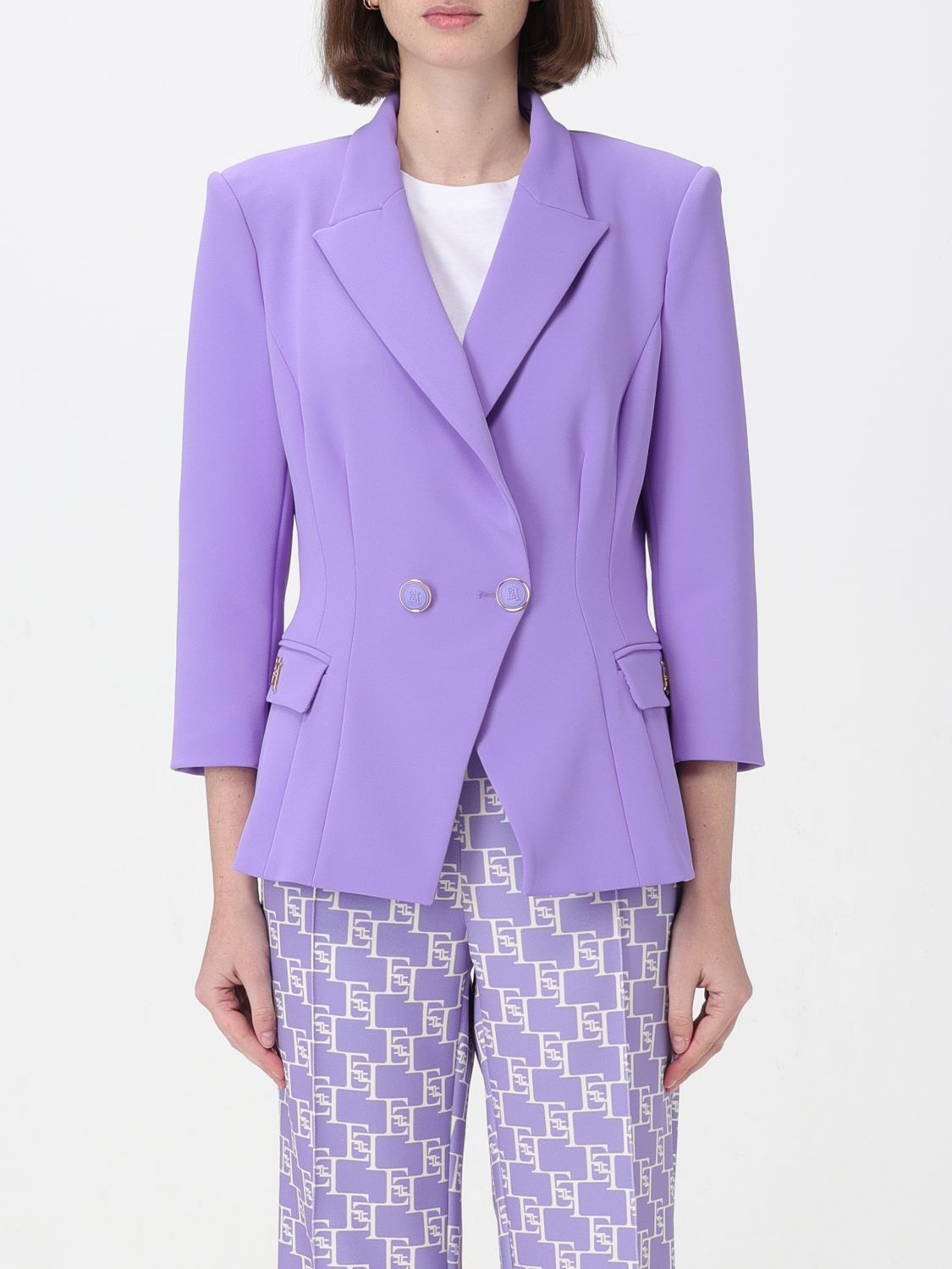 Elisabetta Franchi Blazer ELISABETTA FRANCHI Woman colour Violet